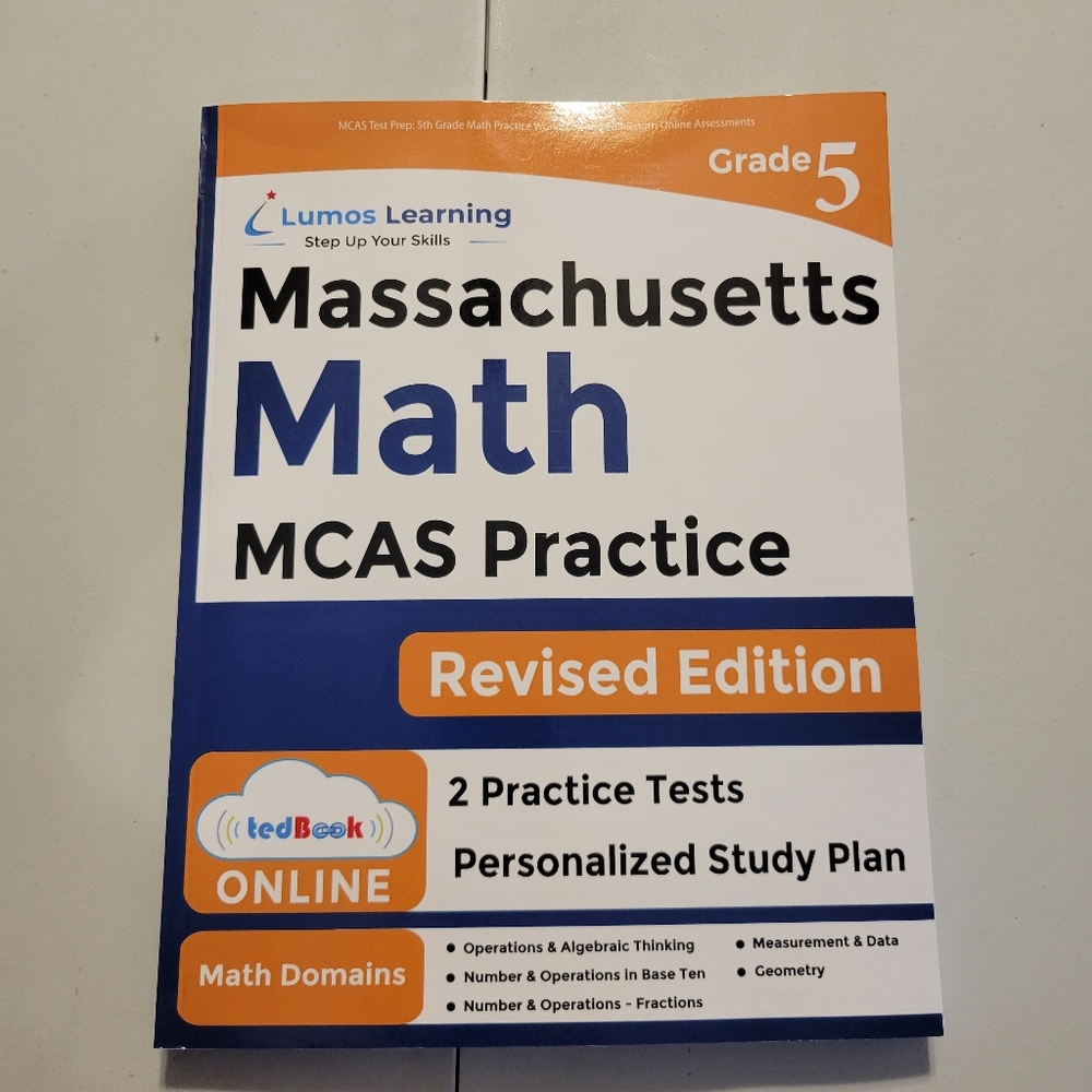 MCAS Test Prep: 5th Grade Math Practice Workbook Revised Edition